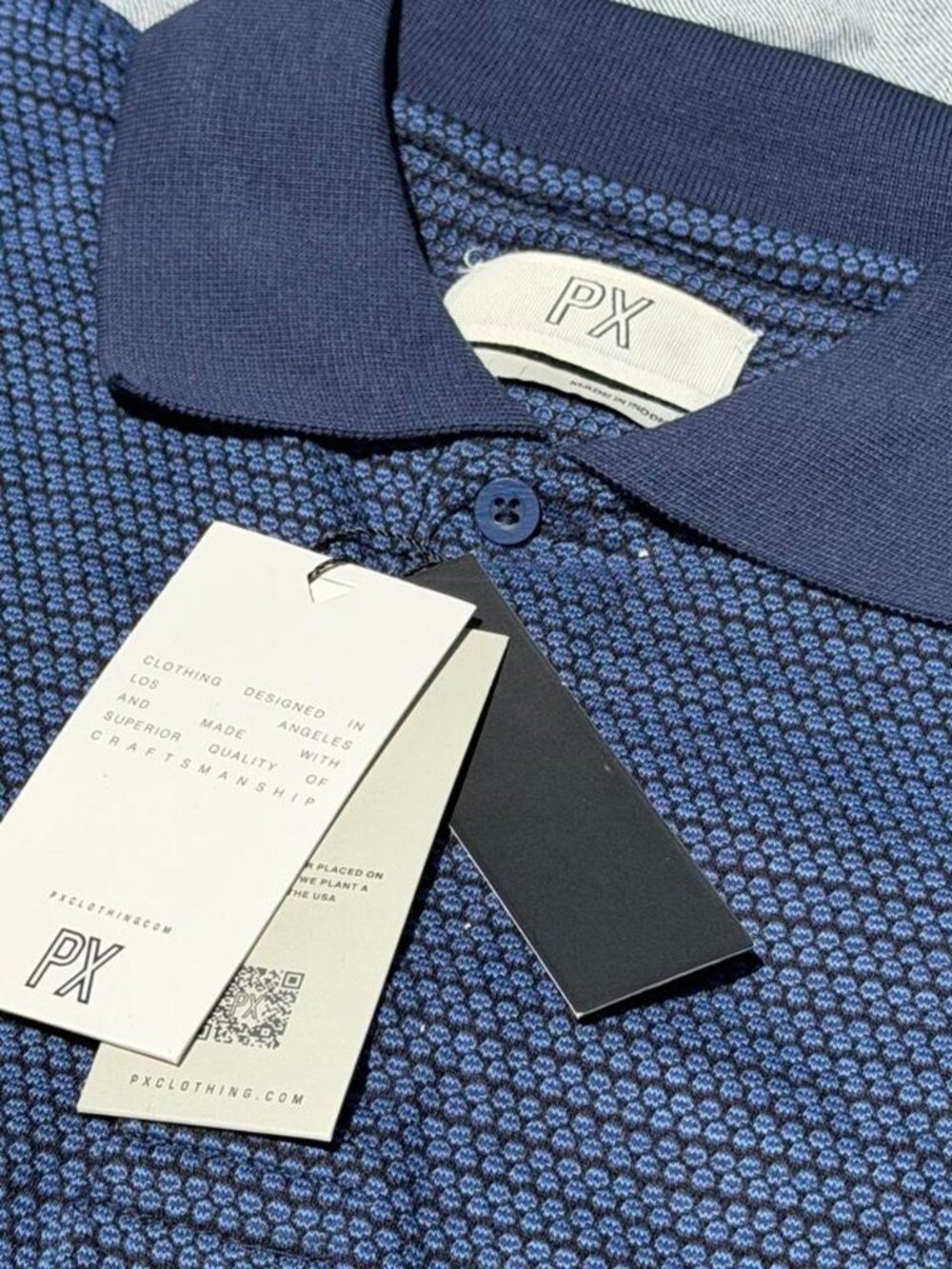 NWT Men's Navy and Blue Polo-shirts